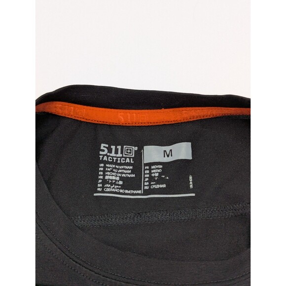 5.11 Tactical Mens Sz Medium Black Professional Short Sleeve T-Shirt Arm Pocket - Picture 3 of 5